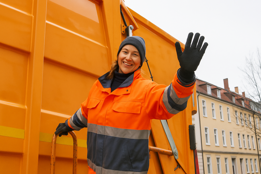 Work-Leisure Müllwerkerin